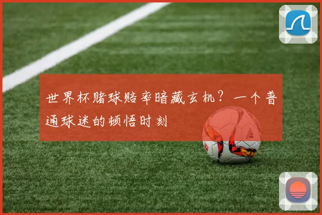 世界杯赌球赔率暗藏玄机？一个普通球迷的顿悟时刻
